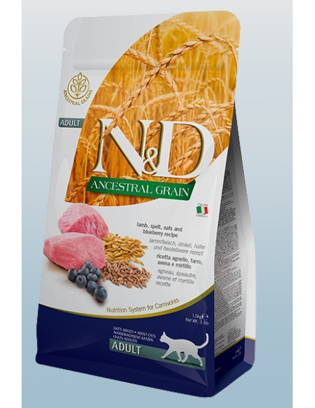 Natural And Delicious Ance Agnello e Mirtillo gr 300. Cibo Secco per gatti