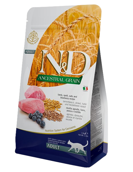 Natural And Delicious Ance Agnello e Mirtillo gr 300. Cibo Secco per gatti