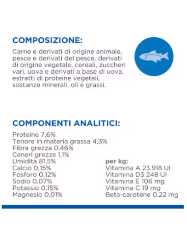 Hill's Feline Busta Adult Pesce gr 85. Cibo Umido Per Gatti