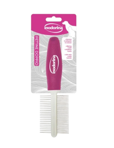 Inodorina Pettine Doppio. Toelettatura per cani e gatti .