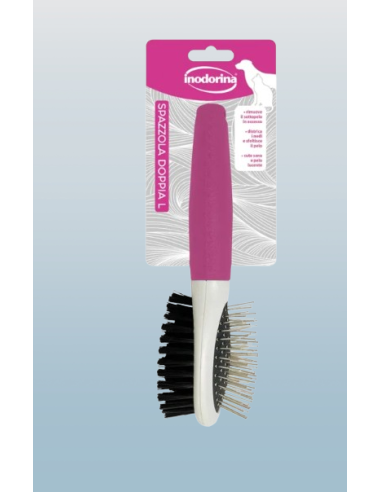 Inodorina Spazzola Doppia Cane Misura Large . Toelettatura per cani