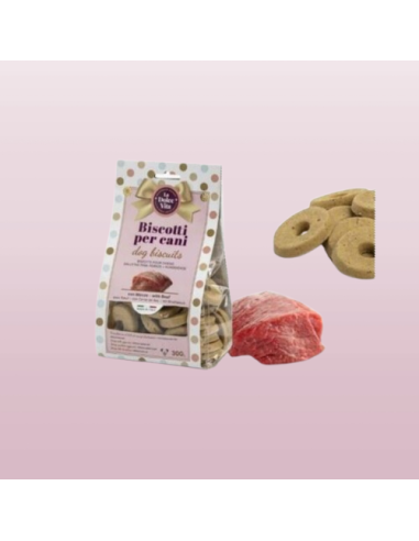 Biscotti La dolce Vita Gusto Manzo gr 300. Snack per Cani