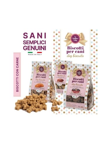 Biscotti La dolce Vita Gusto Manzo gr 300. Snack per Cani