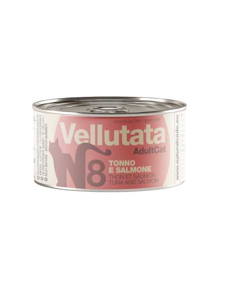 Natural Code Vellutata Tonno e Salmone gr.85 V08. Cibo Umido Per Gatti .