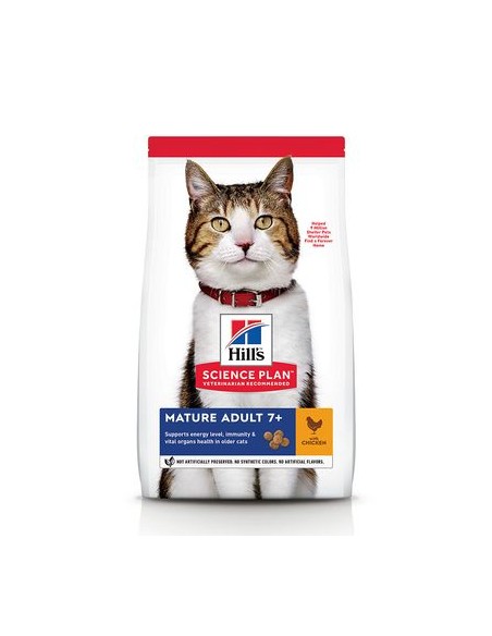 Hill's Feline Mature gr 300. Cibo Secco per gatti .