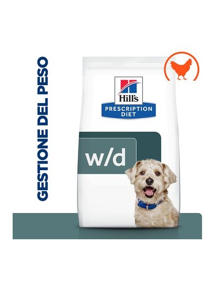 Hill's Canine w/D kg 1,5. Diete Cibo Secco Per Cani