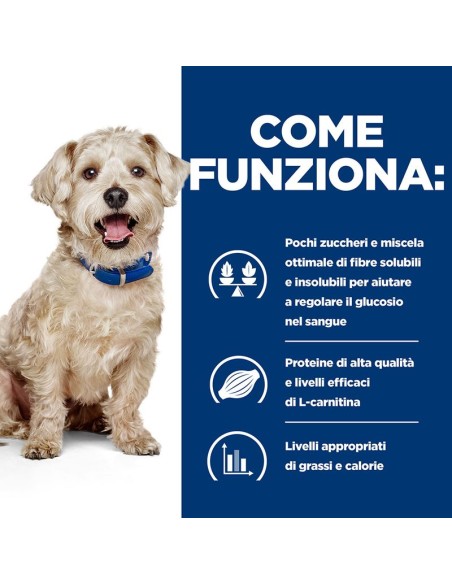 Hill's Diabetes Care w/d . con Pollo Gr 370.  Diete Per cani