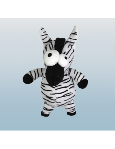 Zebra in Felpa Con Occhi Buffi cm 26. Giochi per cani