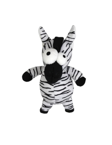 Zebra in Felpa Con Occhi Buffi cm 26. Giochi per cani