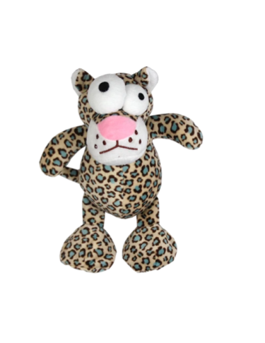 Leopardo In Felpa Con Occhi Buffi cm 26. Giochi Per Cani .