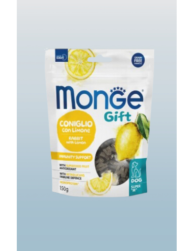 Monge Gift Dog Super M Immunity Support Coniglio con Limone gr.150. Snack per cani