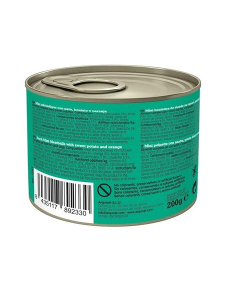 Arquivet Fresh Umido Cane adult Mini Polpette Anatra gr 200. Cibo Umido Per Cani