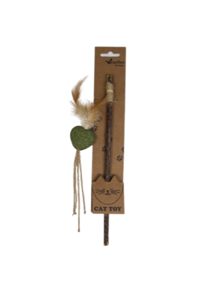 Canna Da Pesca Con Cuore In Catnip. Giochi Per Gatti
