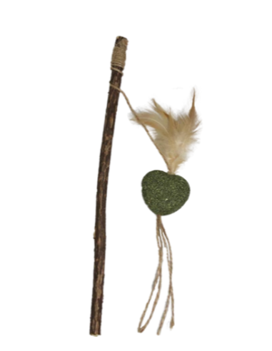 Canna Da Pesca Con Cuore In Catnip. Giochi Per Gatti