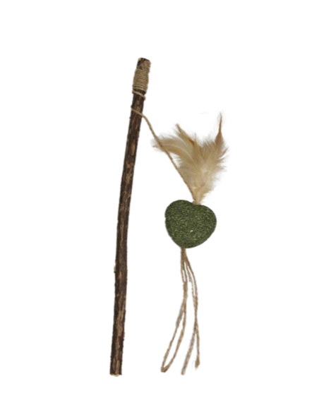 Canna Da Pesca Con Cuore In Catnip. Giochi Per Gatti