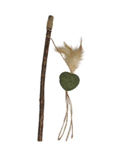 Canna Da Pesca Con Cuore In Catnip. Giochi Per Gatti