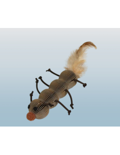 Bruco In Cartone con Piuma . Giochi per gatti 2