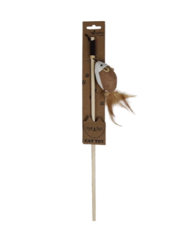 Canna Da pesca Con Topolino. Gioco per gatti