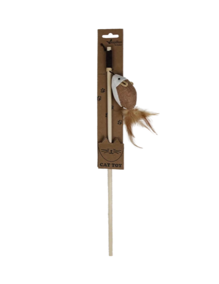 Canna Da pesca Con Topolino. Gioco per gatti
