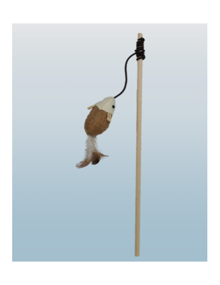 Canna Da pesca Con Topolino. Gioco per gatti
