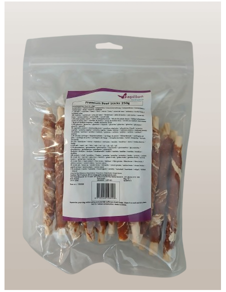sticks manzo premium gr 250. Snack per cani