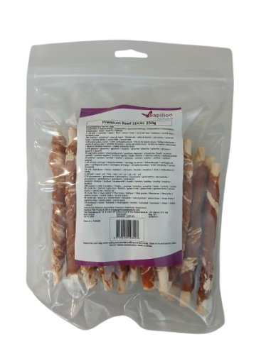 sticks manzo premium gr 250. Snack per cani