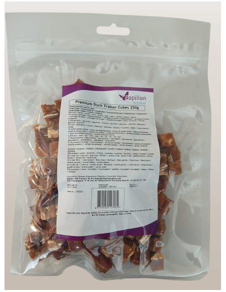 Cubetti Anatra Premium gr 250. Snack per cani