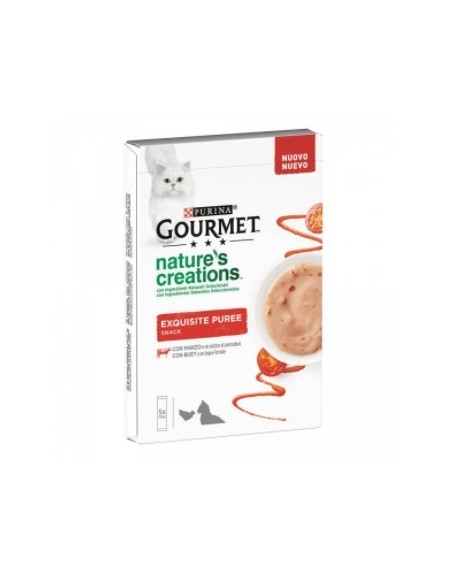 GOURMET NATURE'S CREATIONS exquisite puree MANZO E POMODORO  5X10 GR.