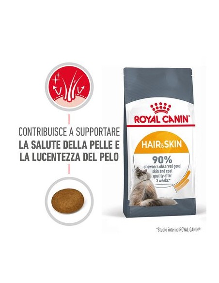 Hair and Skin Royal Canin gr 400. Cibo Secco Per Gatti