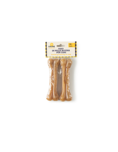 Viking Osso in Pelle Bovina 2 pezzi gr 180. cm 1,65. Snack per cani