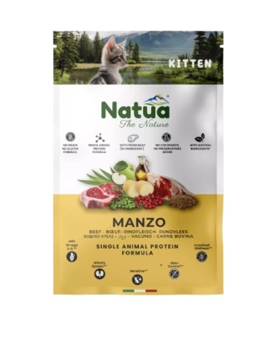 Natua Dry Cat Kitten Manzo kg 1,5. Cibo Secco per Cuccioli di gatto .