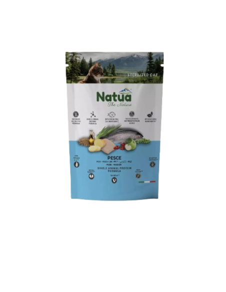 Natua Dry Cat Sterilized Pesce gr.350. Cibo Secco per gatti .