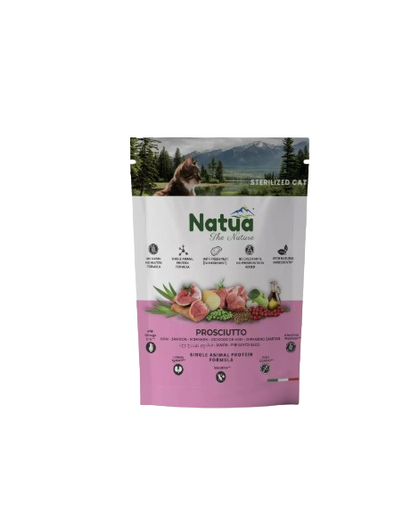 Natua Dry Cat Sterilized Prosciutto gr.350. Cibo secco per gatti