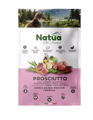 Natua Dry Cat Sterilized Prosciutto kg 1,5.Cibo Secco per gatti .