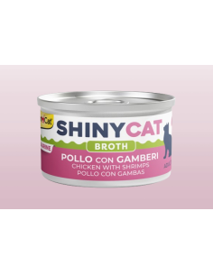 Gimpet Shinycat Broth Pollo con Gamberi gr 70. Cibo Umido Per Gatti.
