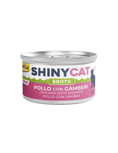 Gimpet Shinycat Broth Pollo con Gamberi gr 70. Cibo Umido Per Gatti.