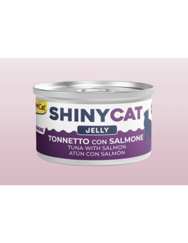 Gimcat Shinycat Jelly Tonnetto con Salmone gr 70. Cibo Umido Per Gatti