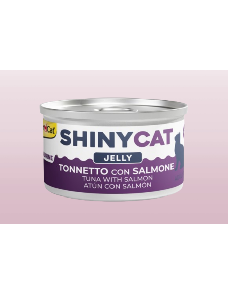 Gimcat Shinycat Jelly Tonnetto con Salmone gr 70. Cibo Umido Per Gatti
