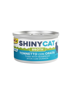 Gimcat Shinycat Broth Tonnetto con Orata gr 70. Cibo Umido Per Gatti. 2