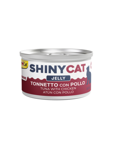 Gimcat Shinycat Jelly Tonnetto Con Pollo Gr 70. Cibo Umido Per Gatti