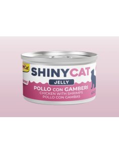 Gimcat Shinycat Jelly Pollo con Gamberetti gr 70. Cibo Umido Per Gatti.