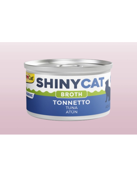 Gimcat Shinycat Broth Tonnetto gr 70. Cibo Umido Per gatti .