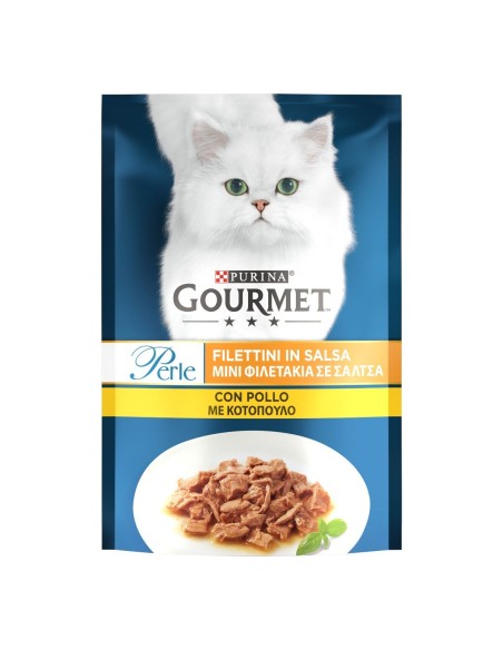 Gourmet Perle Multipack 40x85gr. Pollo Coniglio Vitello Selvaggina. Cibo Umido Per Gatti