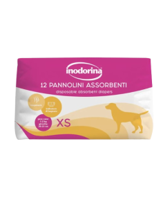 Inodorina Pannolini Assorbenti misura xsmall  12 pezzi. Igienici per cani .