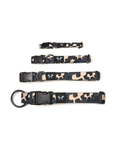 Collare Complete me Misura large 43-73 cm /2 cm Beige nero. Guinzagli e Collari per cani.