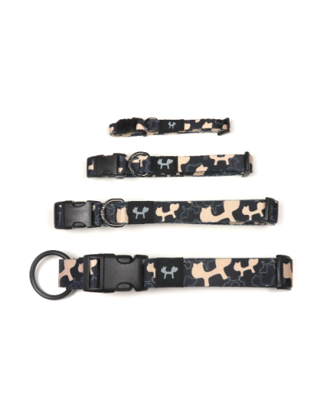 Collare Complete me Misura large 43-73 cm /2 cm Beige nero. Guinzagli e Collari per cani.