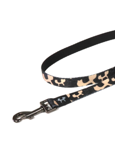 Guinzaglio Complete me Misura xsmall 1 cm/ 140 cm nero e beige . Guinzagli e Collari per Cani .