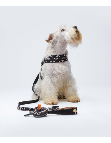 Guinzaglio Complete me Misura small 1,6 cm 140 cm nero e beige . Guinzagli e Collari per Cani .