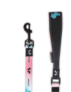 Guinzaglio Complete  Me Misura Large2,5 CM / 120 CM . Azzurro /rosa , Guinzagli e Collari per cani