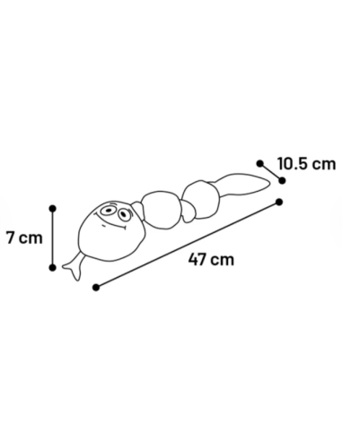 Gioco Serpente Snala Arancione misura small. Giochi per cani .
